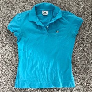 Lacoste Teal Polo Size 38